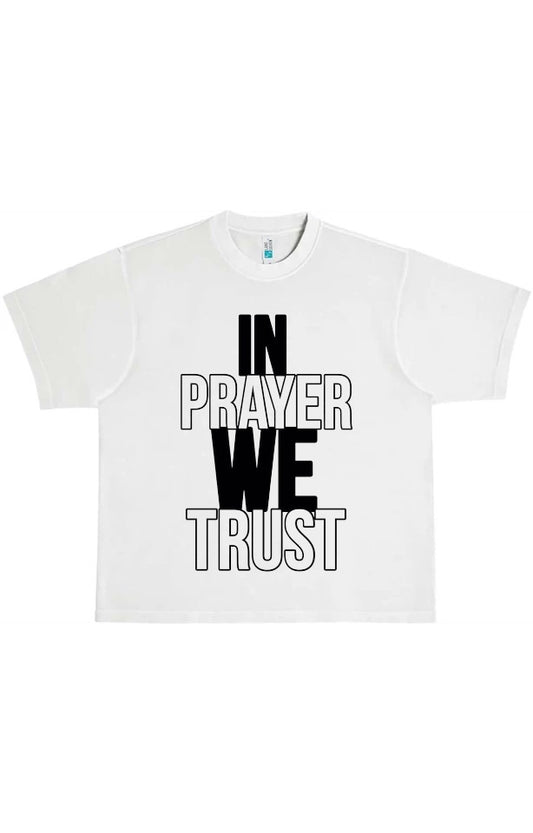 “In Prayer We Trust x Prayers Club” - Black Print | Custom Colors Tees